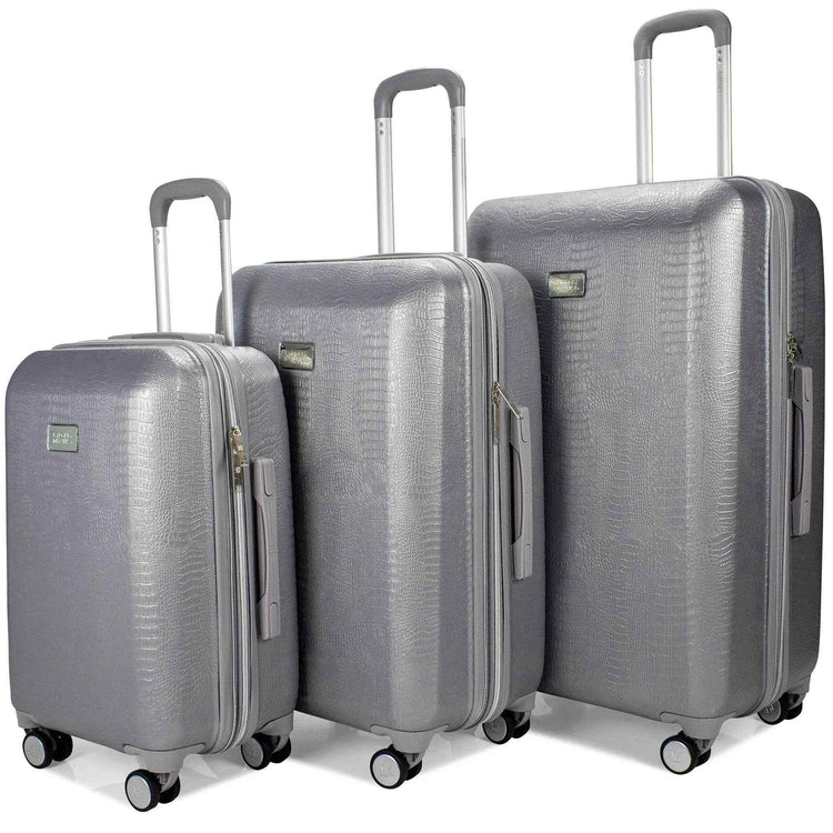 Snakeskin 3 Piece Expandable Classy Luggage Set Luggage Sets by Travellty