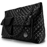 Diana Quilted Vegan Leather Weekender Tote Bag Weekender Bags by Travellty