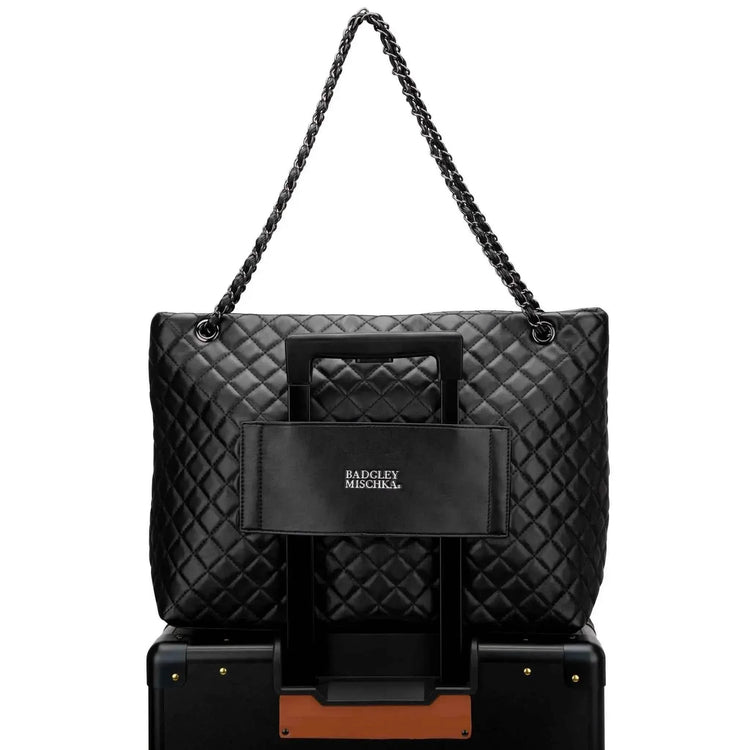 Diana Quilted Vegan Leather Weekender Tote Bag Weekender Bags by Travellty
