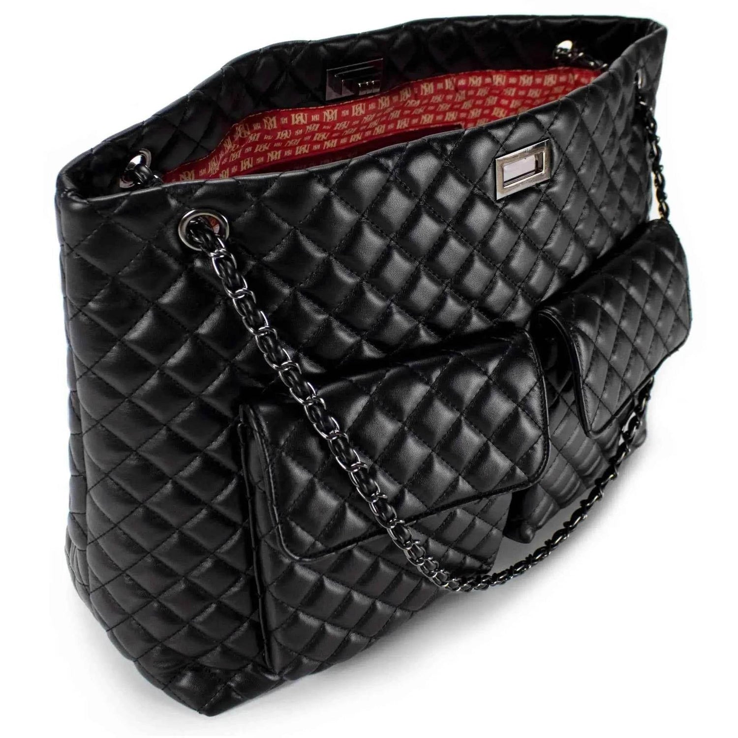 Diana Quilted Vegan Leather Weekender Tote Bag Weekender Bags by Travellty