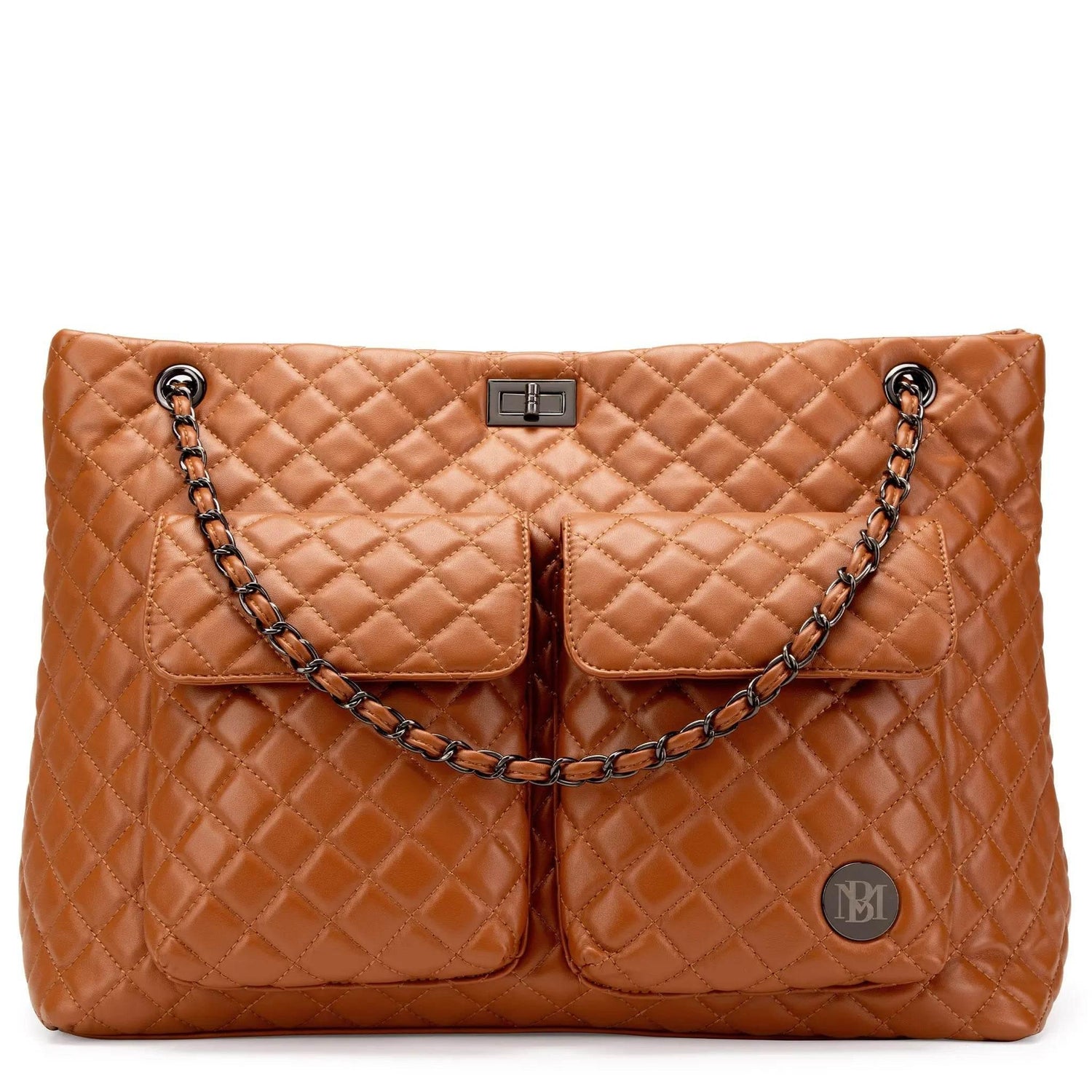 Diana Quilted Vegan Leather Weekender Tote Bag Weekender Bags by Travellty