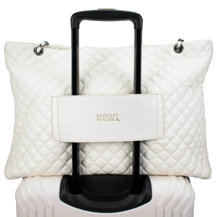 Diana Quilted Vegan Leather Weekender Tote Bag Weekender Bags by Travellty
