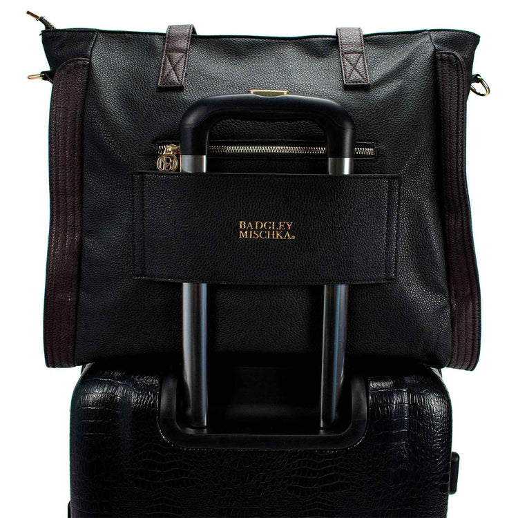 Rose Vegan Leather Weekender Tote Bag Weekender Bags by Travellty