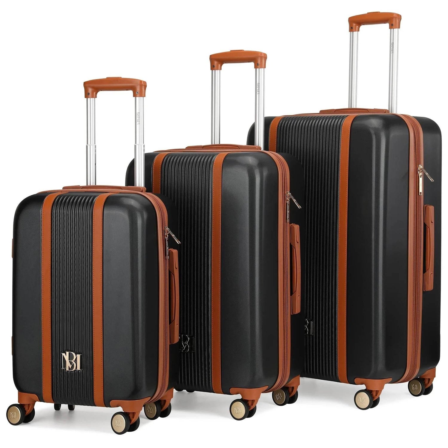 Mia 3 Piece Expandable Retro Luggage Set Luggage Sets by Travellty