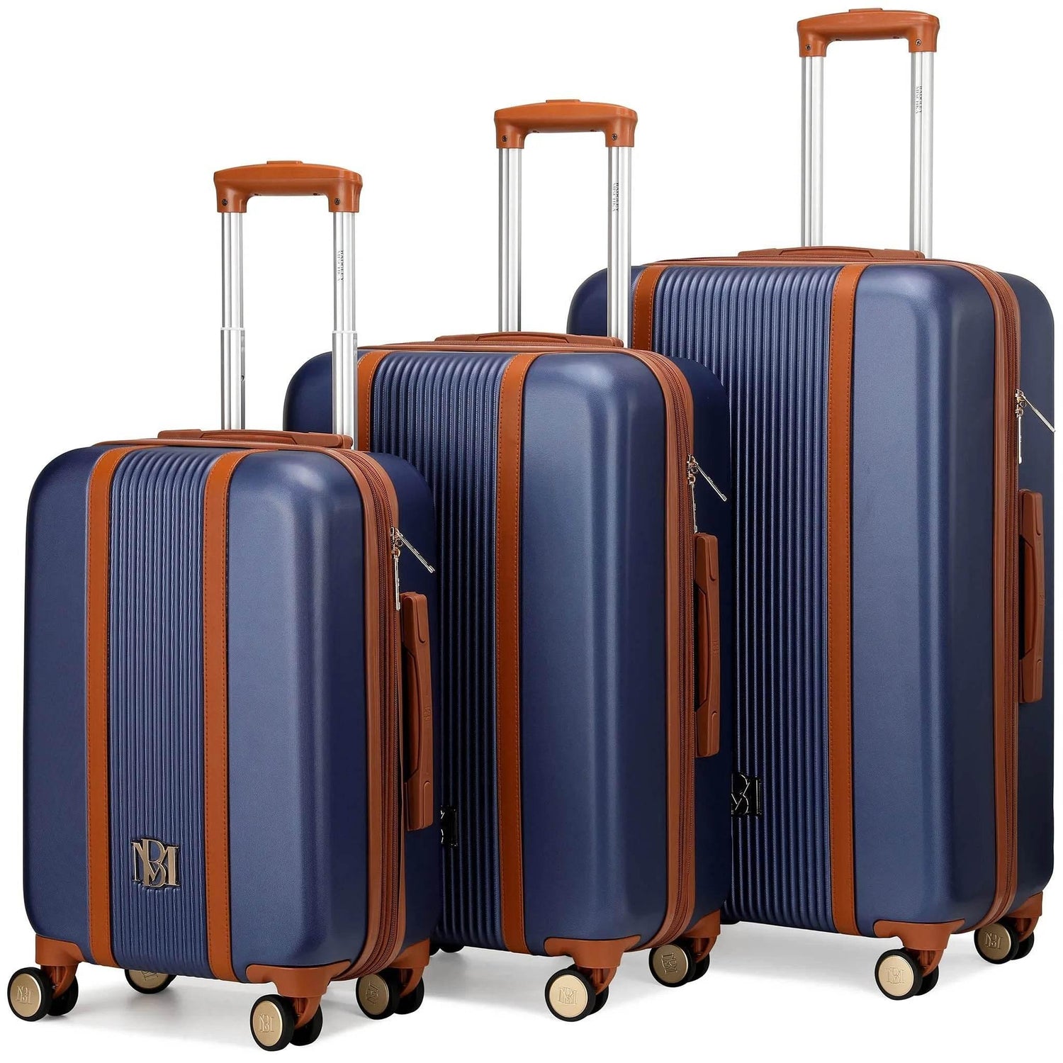 Mia 3 Piece Expandable Retro Luggage Set Luggage Sets by Travellty
