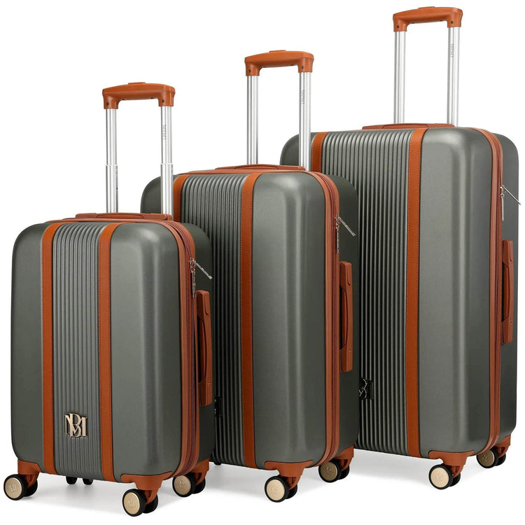 Mia 3 Piece Expandable Retro Luggage Set Luggage Sets by Travellty