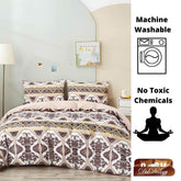 DaDa Bedding Majestic Oriental Kilim Duvet Cover - w/ Pillow Cases Royal Persian Traditional Design Intricate Ornate Ornament Print Duvet Covers by DaDalogy Bedding Collection