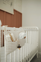 Haven Baby Crib Diaper Caddy Storage Organizer Nursery Room Baby Crib Storage by Little Mae & Co