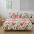 DaDa Bedding Romantic Roses Floral Bed Skirt - Matching Pink & White Ruffled Dust Ruffle for Quilted Coverlet Set - Lightweight & Breathable Polyester Bedskirt Bedding Accessories by DaDalogy Bedding Collection