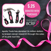 Four Piece Stubby Tool Set - Pink- DT0240P Pink Tool Kit by Apollo Tools