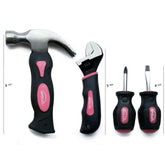 Four Piece Stubby Tool Set - Pink- DT0240P Pink Tool Kit by Apollo Tools