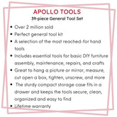 39 Piece General Tool Set - DT9706 Household Tool Kit by Apollo Tools