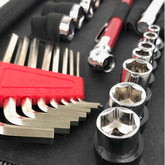 56 Piece SAE Auto Tool Set In Zipper Case - DT9774 Mechanics Tool Kit by Apollo Tools