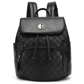 Compass 10L Vegan Leather Monogram Mini Backpack Backpacks by Travellty