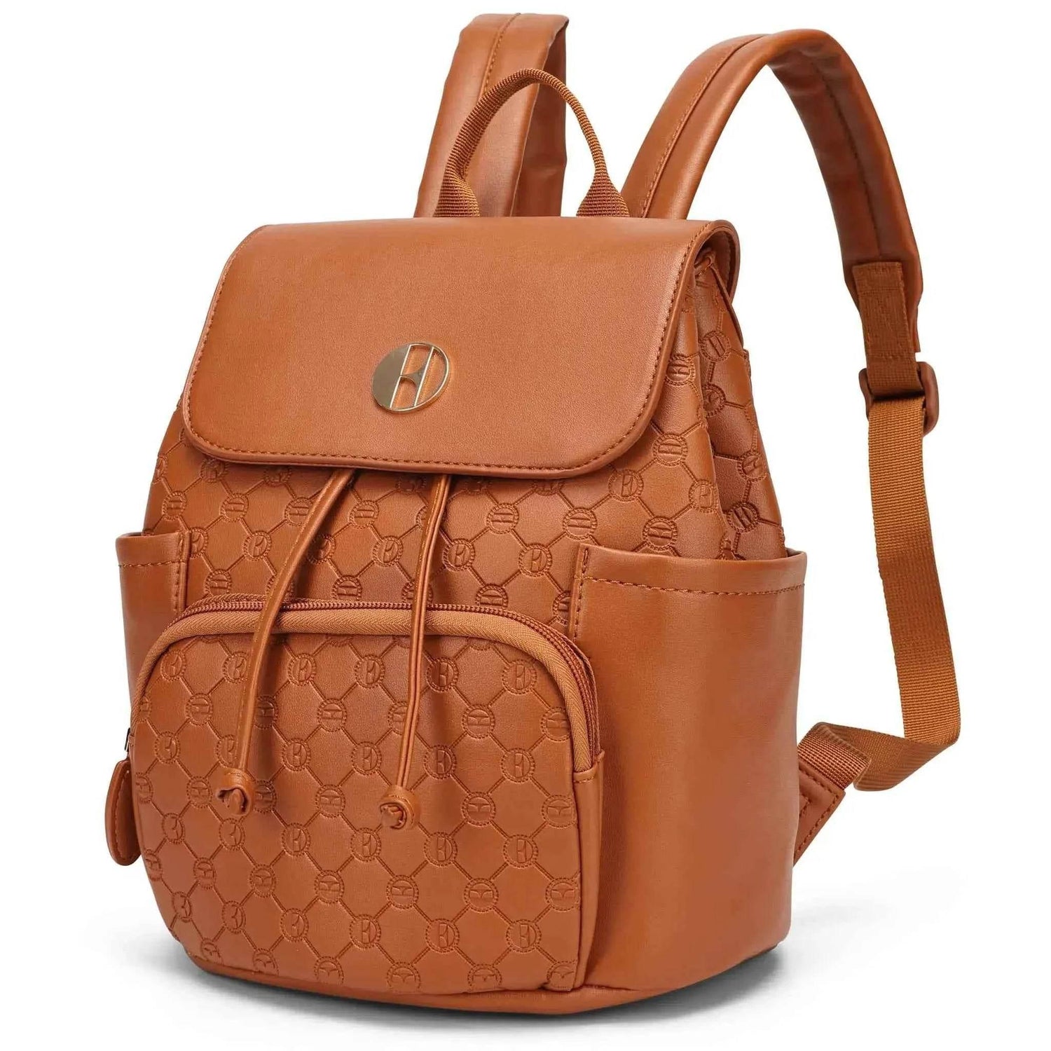 Compass 10L Vegan Leather Monogram Mini Backpack Backpacks by Travellty