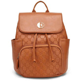 Compass 10L Vegan Leather Monogram Mini Backpack Backpacks by Travellty