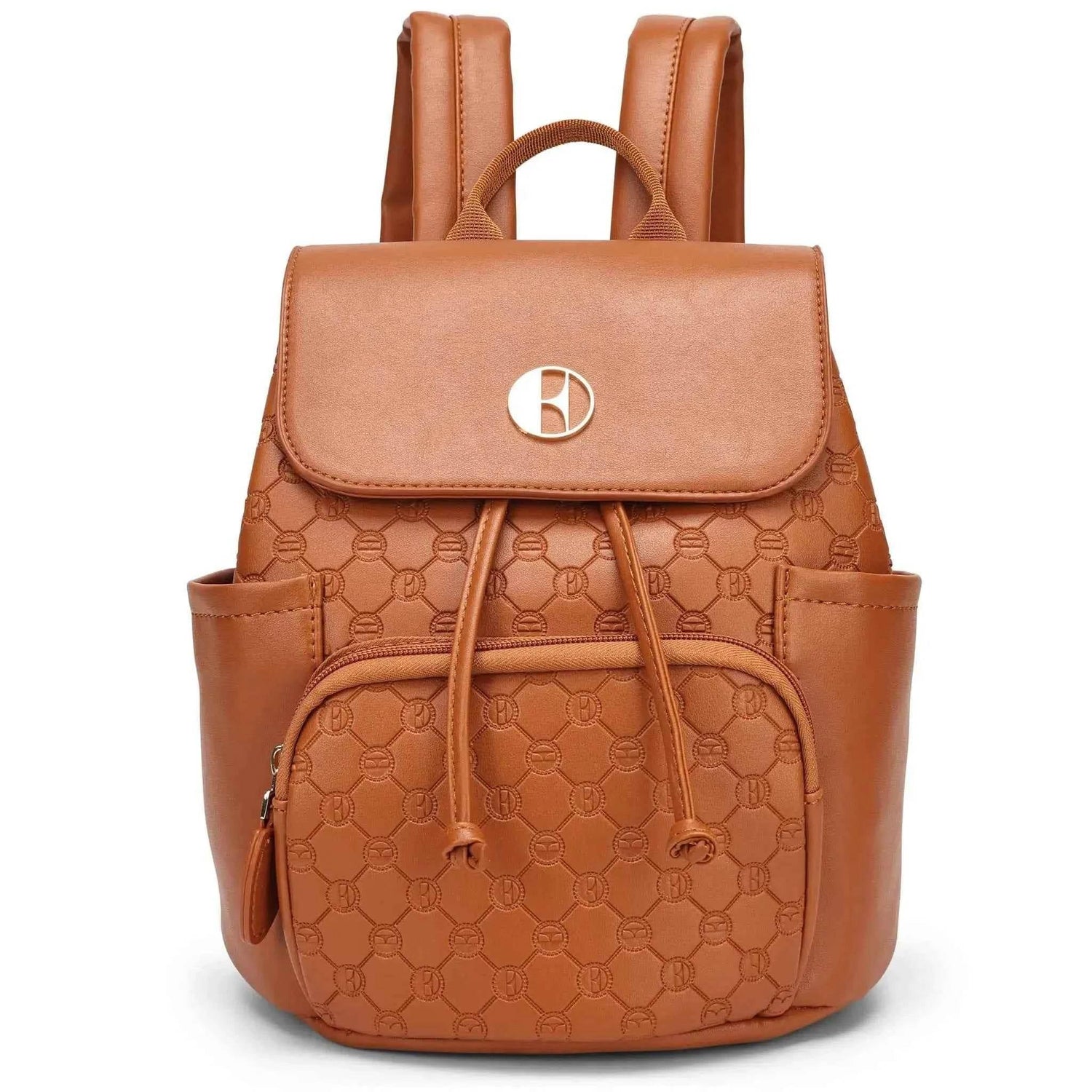 Compass 10L Vegan Leather Monogram Mini Backpack Backpacks by Travellty