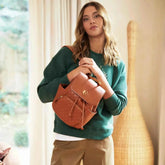 Compass 10L Vegan Leather Monogram Mini Backpack Backpacks by Travellty
