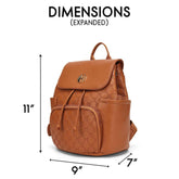 Compass 10L Vegan Leather Monogram Mini Backpack Backpacks by Travellty