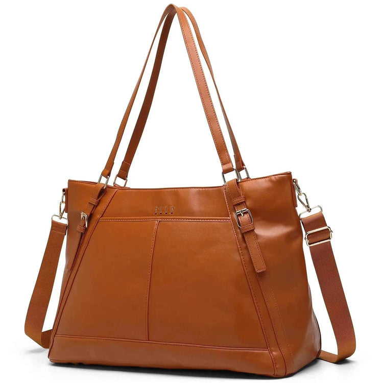 Leisure Luxe 33L Vegan Leather Weekender Tote Bag Weekender Bags by Travellty