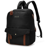 Luxe Journey 18L Twill and Vegan Leather Backpack Backpacks by Travellty