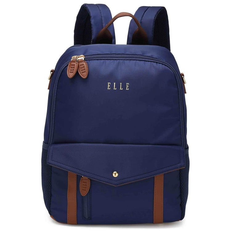 Luxe Journey 18L Twill and Vegan Leather Backpack Backpacks by Travellty