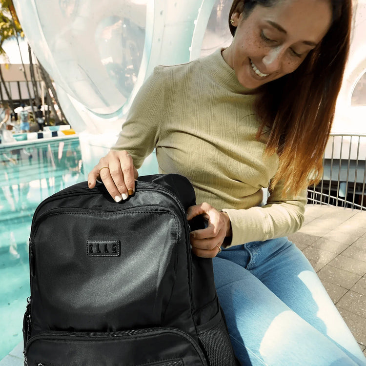 Voyage 20L Twill and Vegan Leather Backpack Backpacks by Travellty