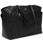 Compass 32L Vegan Leather Monogram Weekender Tote Bag Weekender Bags by Travellty