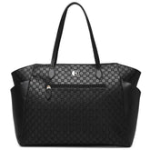 Compass 32L Vegan Leather Monogram Weekender Tote Bag Weekender Bags by Travellty