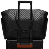 Compass 32L Vegan Leather Monogram Weekender Tote Bag Weekender Bags by Travellty
