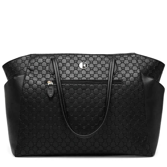 Compass 32L Vegan Leather Monogram Weekender Tote Bag Weekender Bags by Travellty