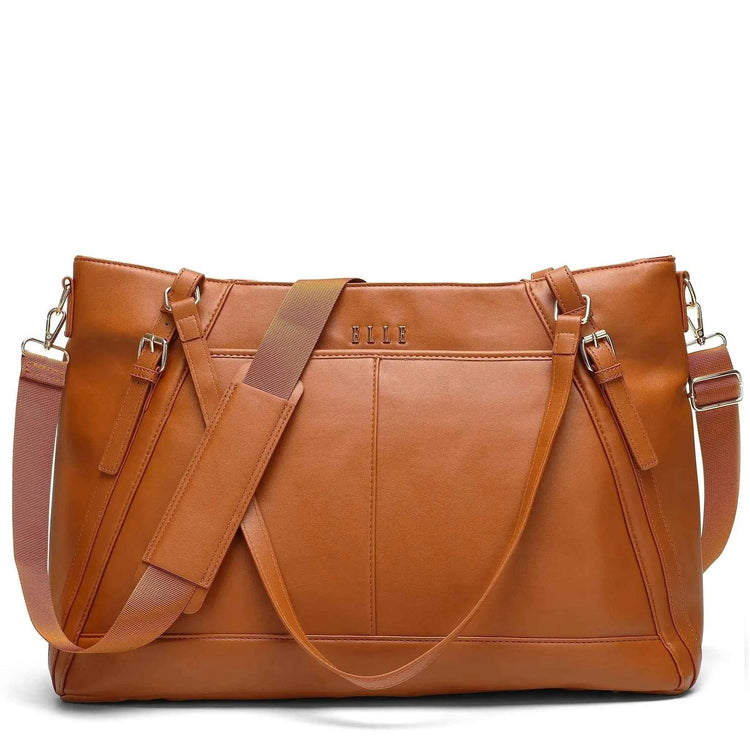 Leisure Luxe 33L Vegan Leather Weekender Tote Bag Weekender Bags by Travellty