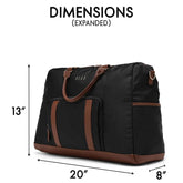 Luxe Journey 30L Twill and Vegan Leather Weekender Duffel Bag Weekender Bags by Travellty