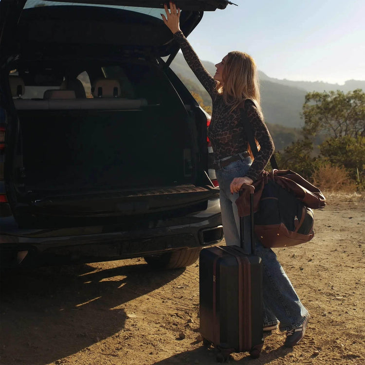 Luxe Journey 30L Twill and Vegan Leather Weekender Duffel Bag Weekender Bags by Travellty