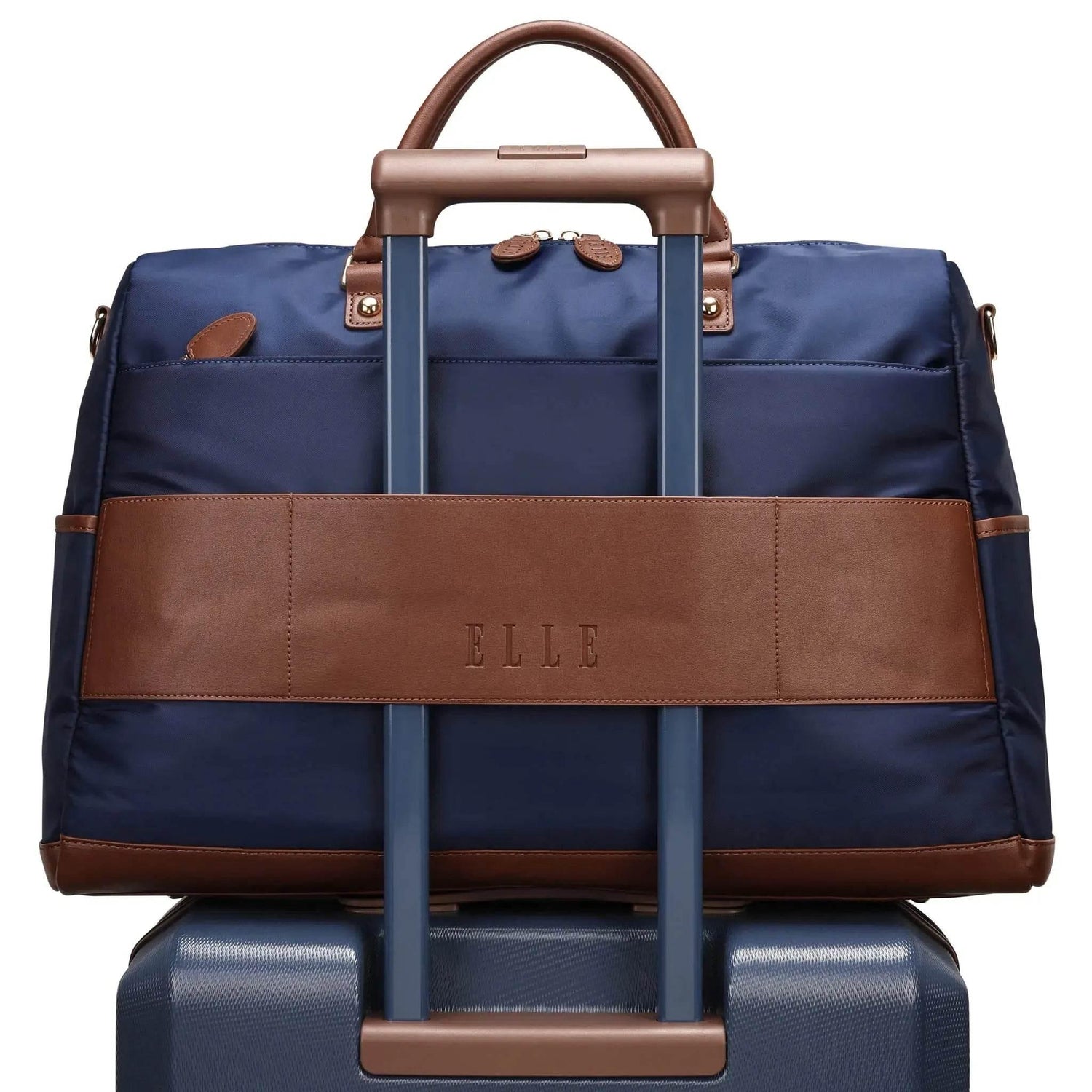 Luxe Journey 30L Twill and Vegan Leather Weekender Duffel Bag Weekender Bags by Travellty
