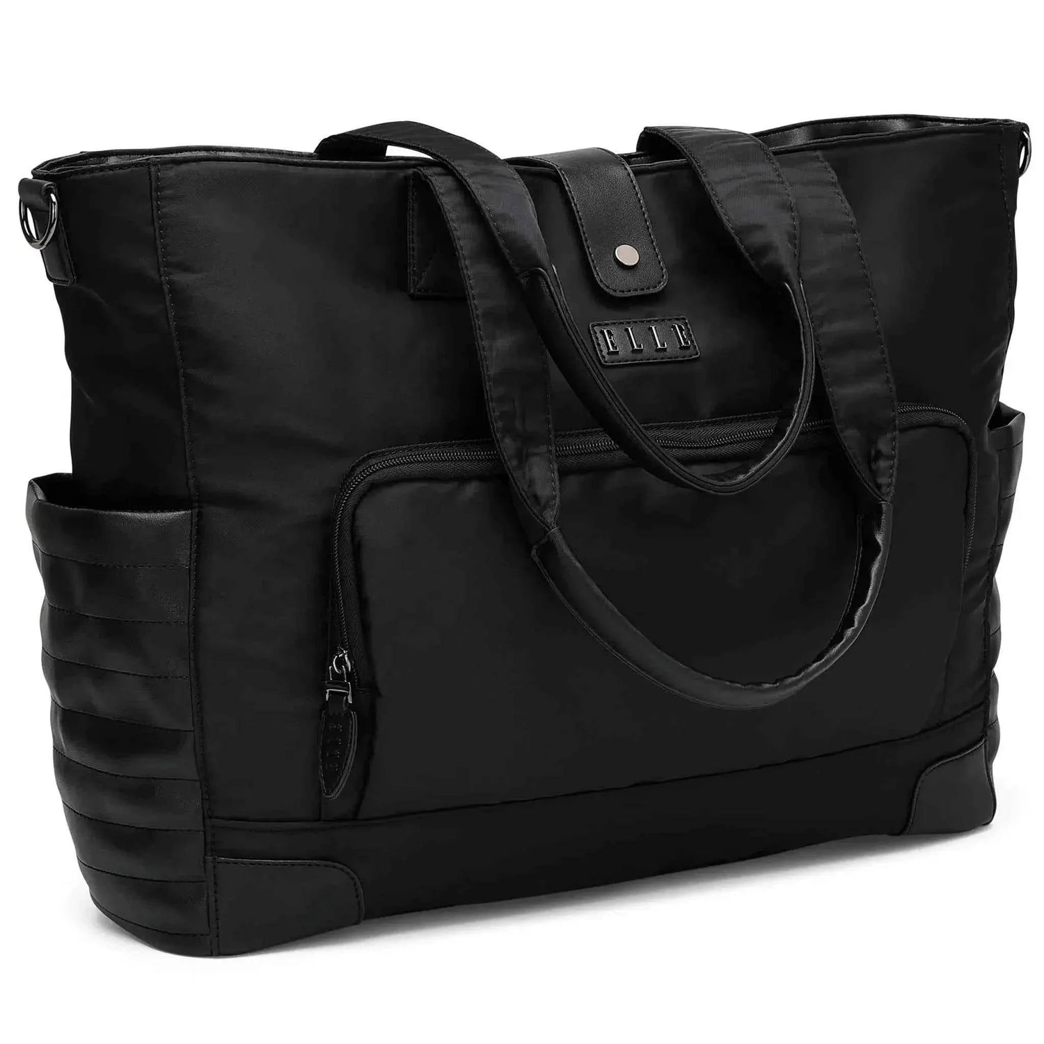Voyage 25L Twill and Vegan Leather Weekender Tote Bag Weekender Bags by Travellty