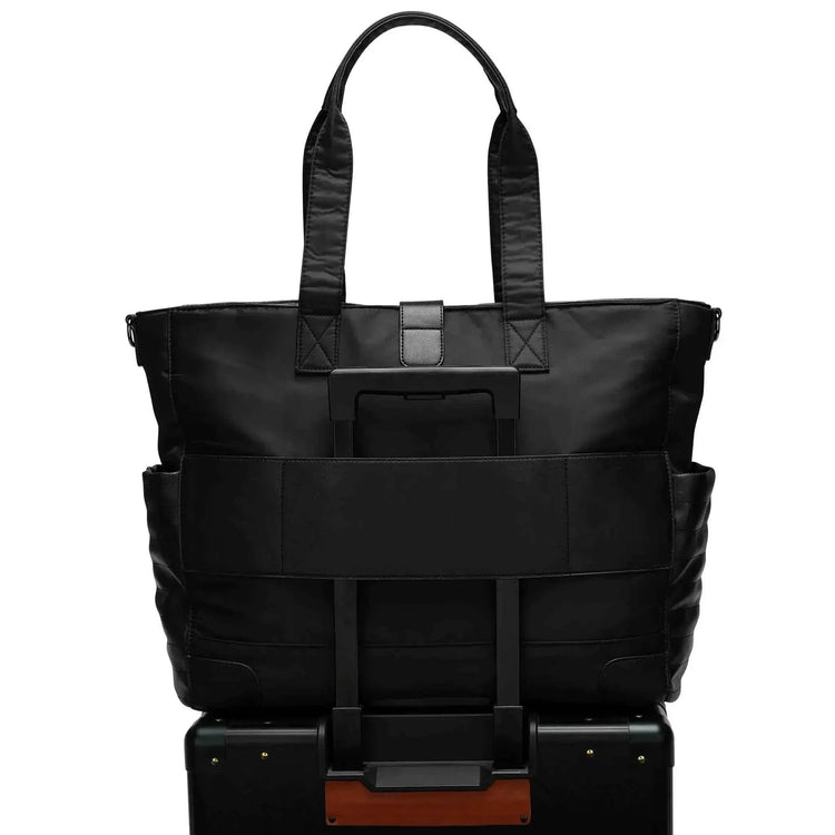 Voyage 25L Twill and Vegan Leather Weekender Tote Bag Weekender Bags by Travellty