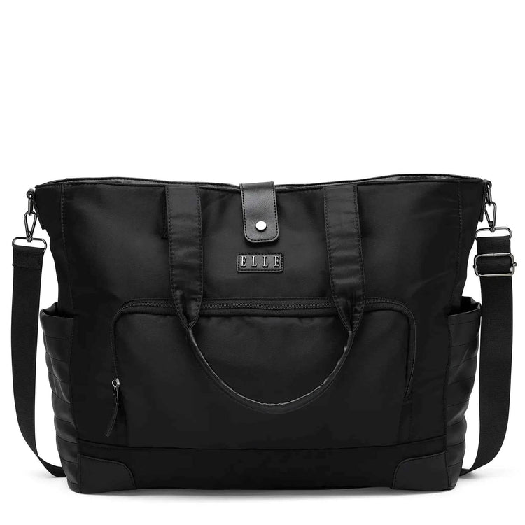 Voyage 25L Twill and Vegan Leather Weekender Tote Bag Weekender Bags by Travellty