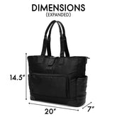 Voyage 25L Twill and Vegan Leather Weekender Tote Bag Weekender Bags by Travellty