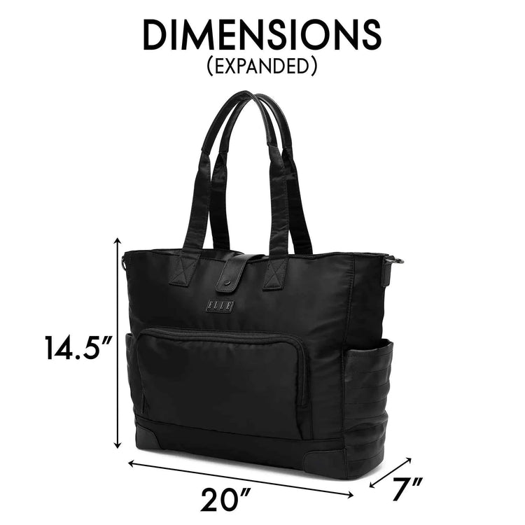 Voyage 25L Twill and Vegan Leather Weekender Tote Bag Weekender Bags by Travellty