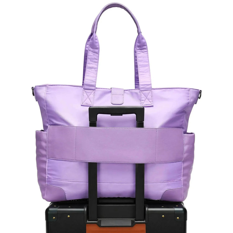 Voyage 25L Twill and Vegan Leather Weekender Tote Bag Weekender Bags by Travellty