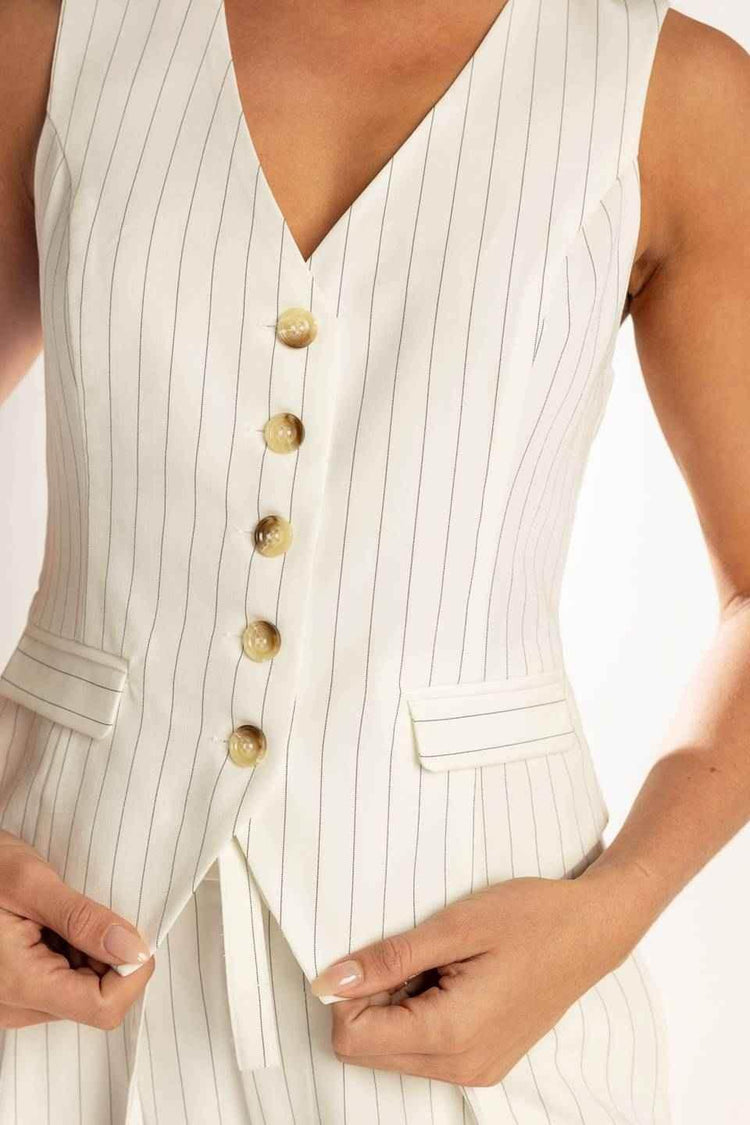DINNER DATE WOVEN VEST VEST by Flying Tomato