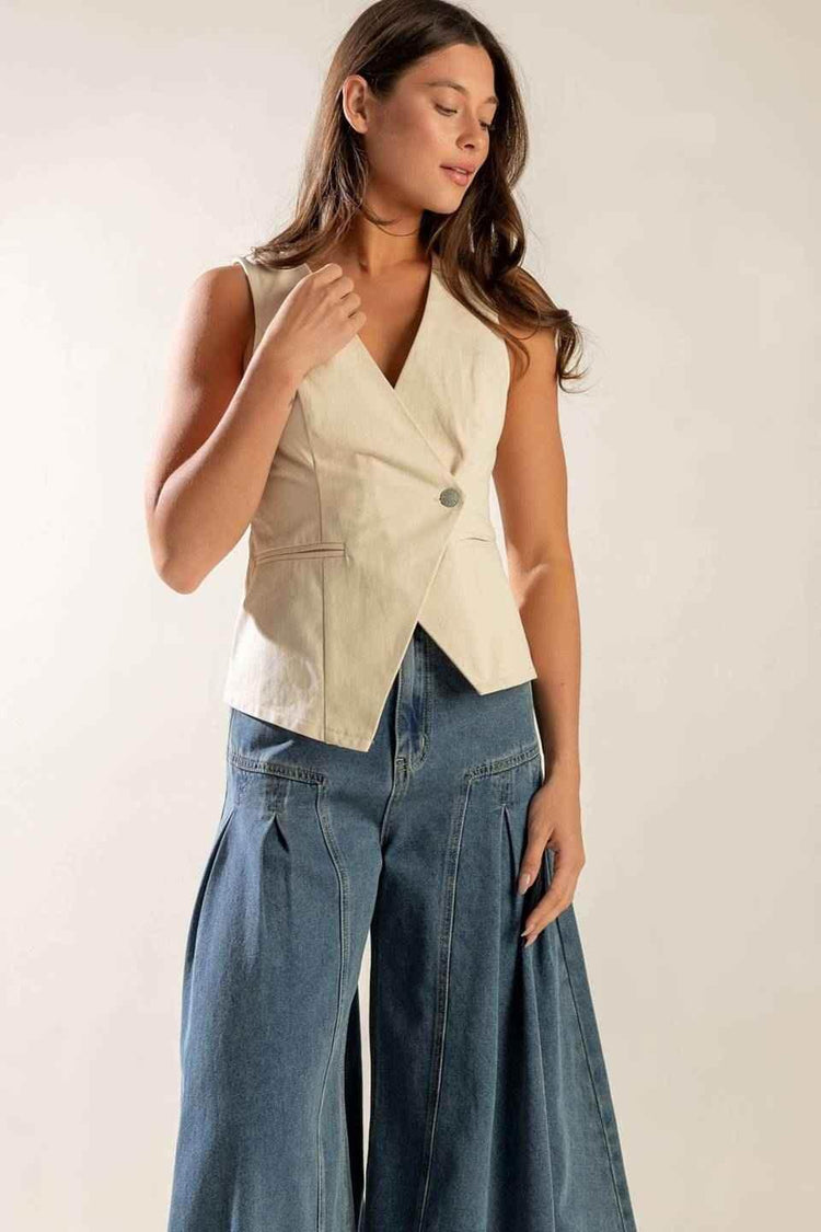 UNDENIABLE GROWTH WOVEN VEST VEST by Flying Tomato