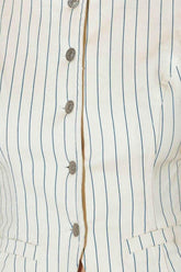 COFFEE RUN STRIPED WOVEN VEST VEST by Flying Tomato
