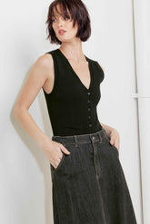 TRADING SECRETS DENIM SKIRT Skirts by Flying Tomato