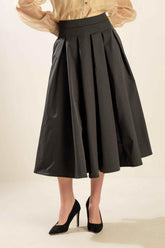 DANCE WITH DESTINY WOVEN MIDI SKIRT SKIRTS by Flying Tomato