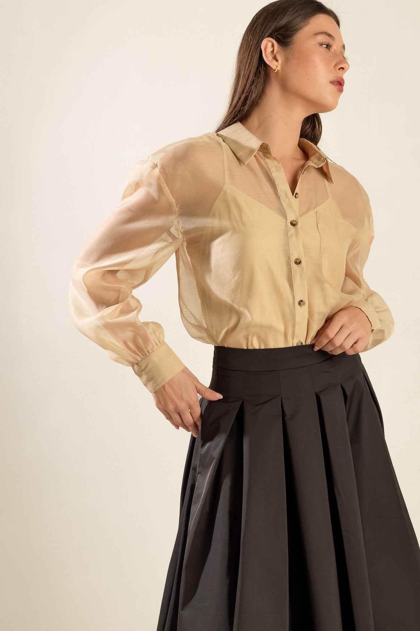 DANCE WITH DESTINY WOVEN MIDI SKIRT SKIRTS by Flying Tomato