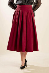 DANCE WITH DESTINY WOVEN MIDI SKIRT SKIRTS by Flying Tomato