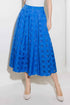 LIVE FOR US BLUE ORGANZA MIDI SKIRT SKIRTS by Flying Tomato