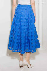 LIVE FOR US BLUE ORGANZA MIDI SKIRT SKIRTS by Flying Tomato